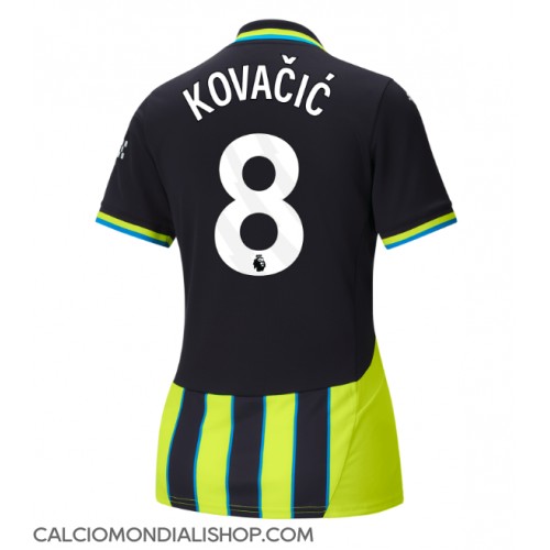 Maglie da calcio Manchester City Mateo Kovacic #8 Seconda Maglia Femminile 2024-25 Manica Corta